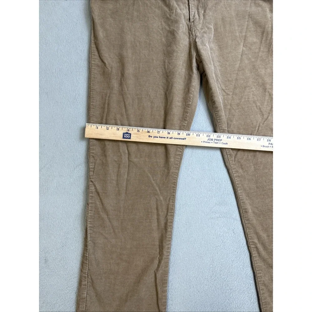 Nautica Pants Men's Size 38x32‎ Brown Corduroy Straight Fit Stretch Casual